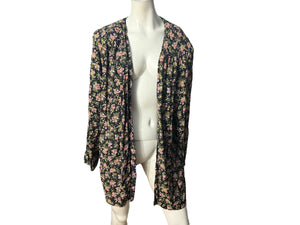 Vintage 80's floral jacket XL XXL 22W