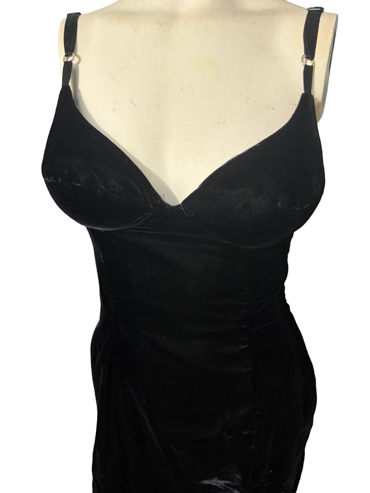 Vintage 80’s LA Glo velvet fitted dress S