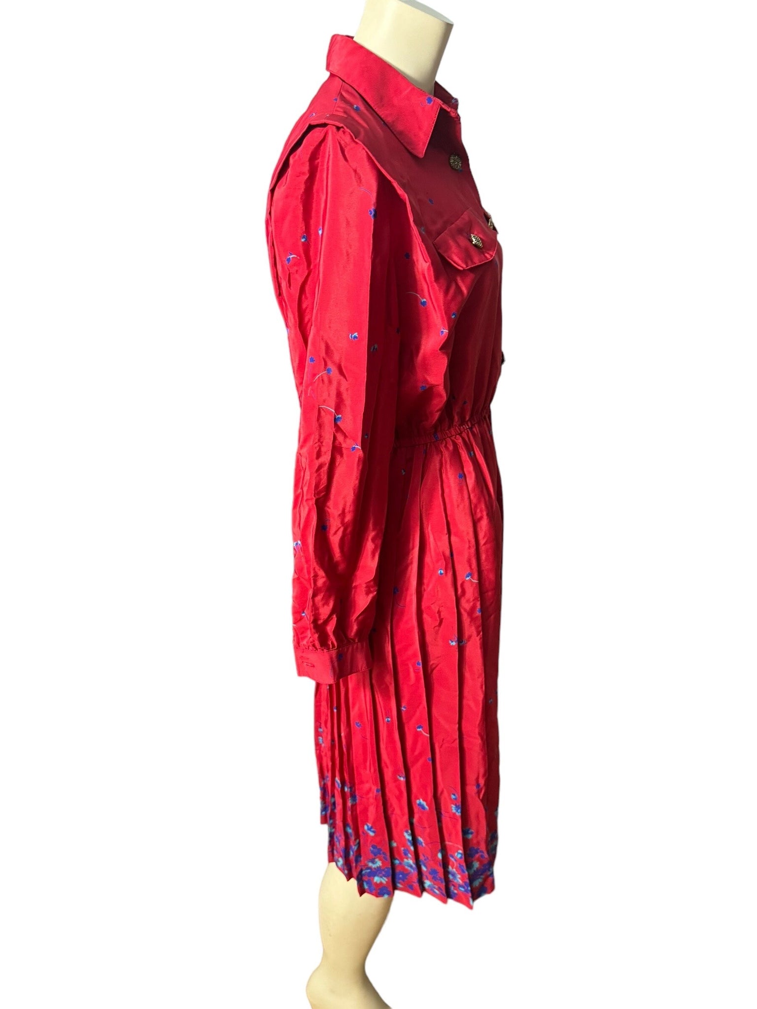 Vintage 80's red dress 8 Pet Leslie Fay