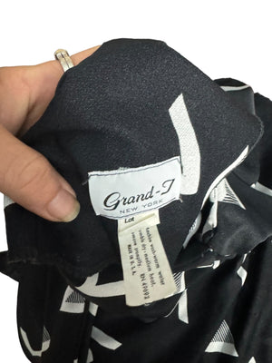 Vintage 80's black & white dress L