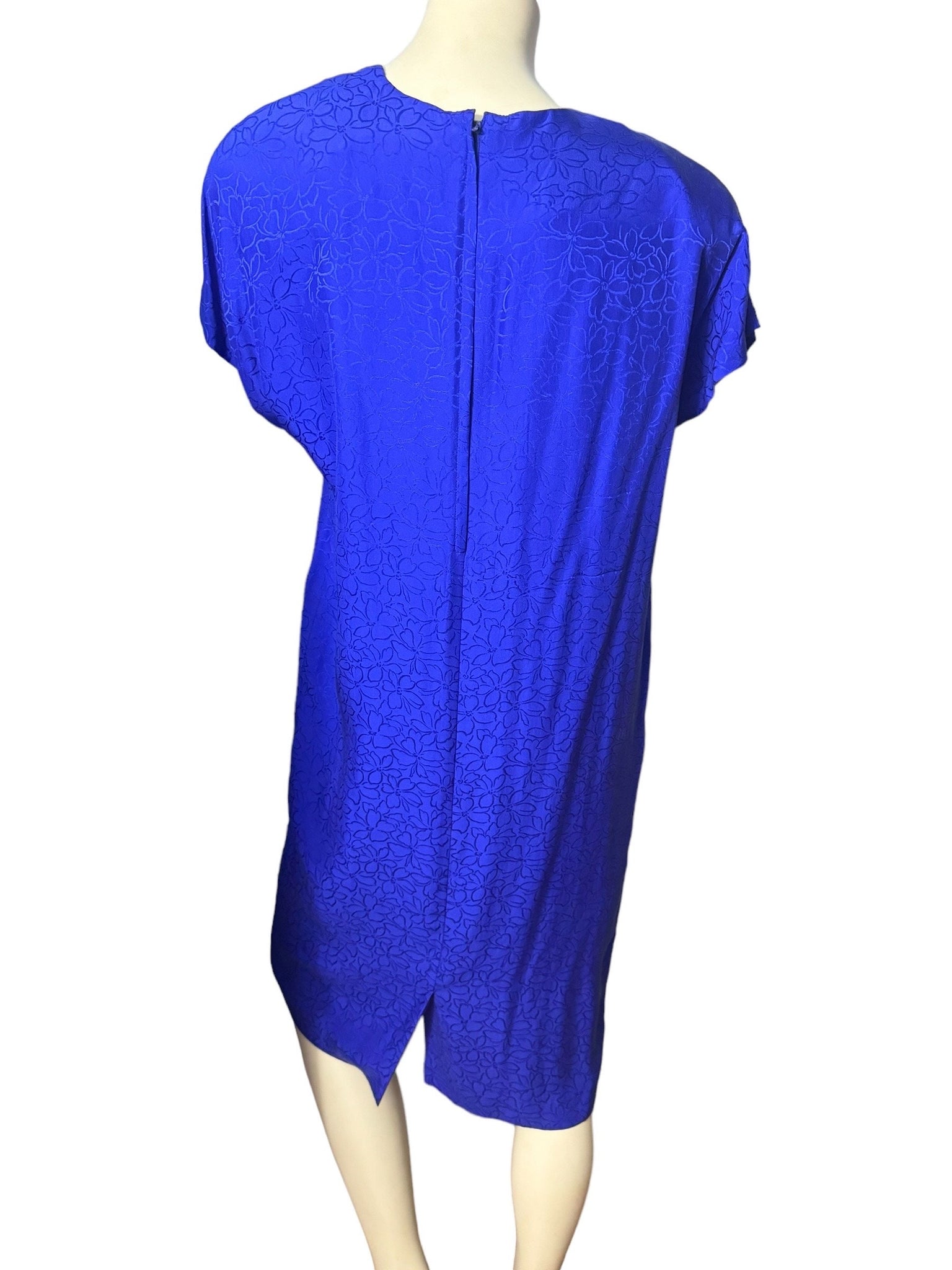 Vintage 80's blue silk dress & jacket 10 Liz Claiborne