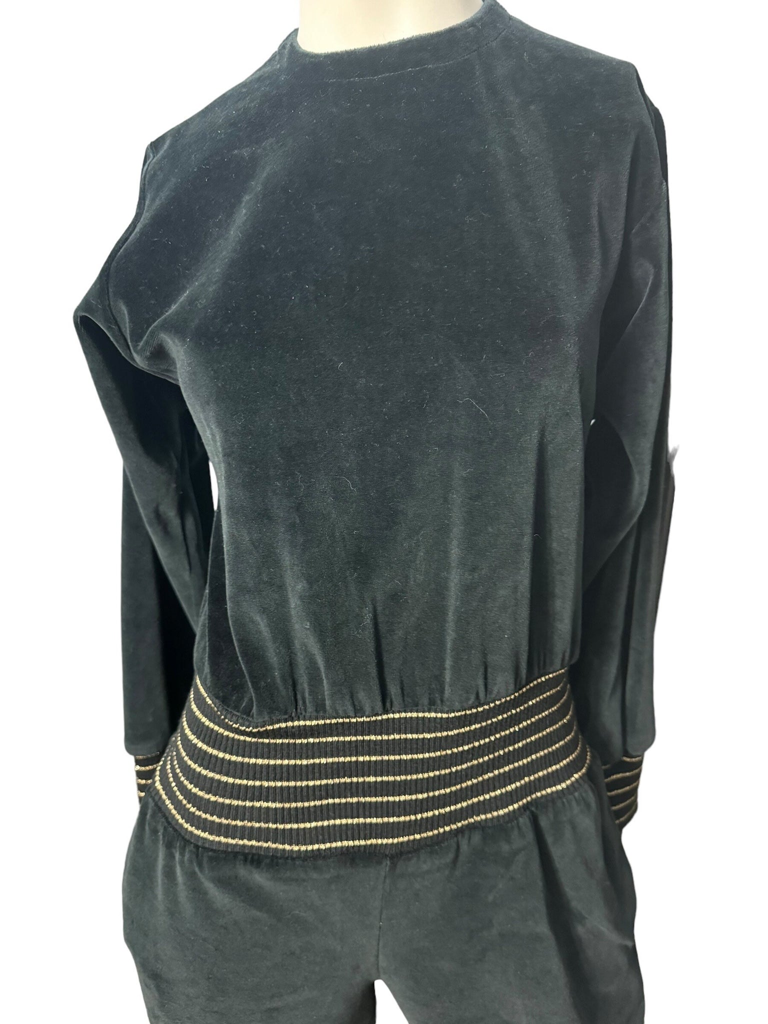 Vintage 80's black terry jumpsuit 2 Liz Claiborne