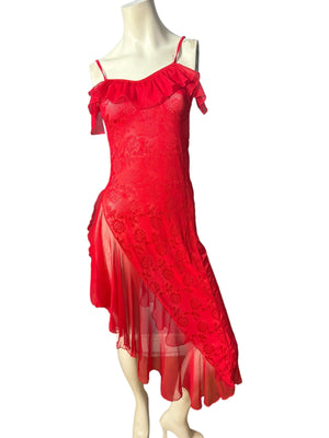 Vintage 90's red nightgown Electric M