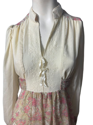 Vintage 70's prairie dress M Wendy