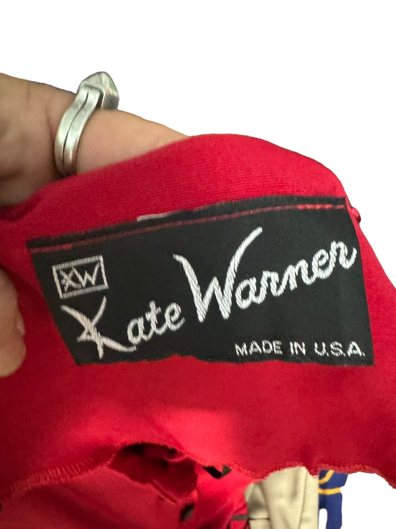 Vintage 80's red bow dress M Kate Warner