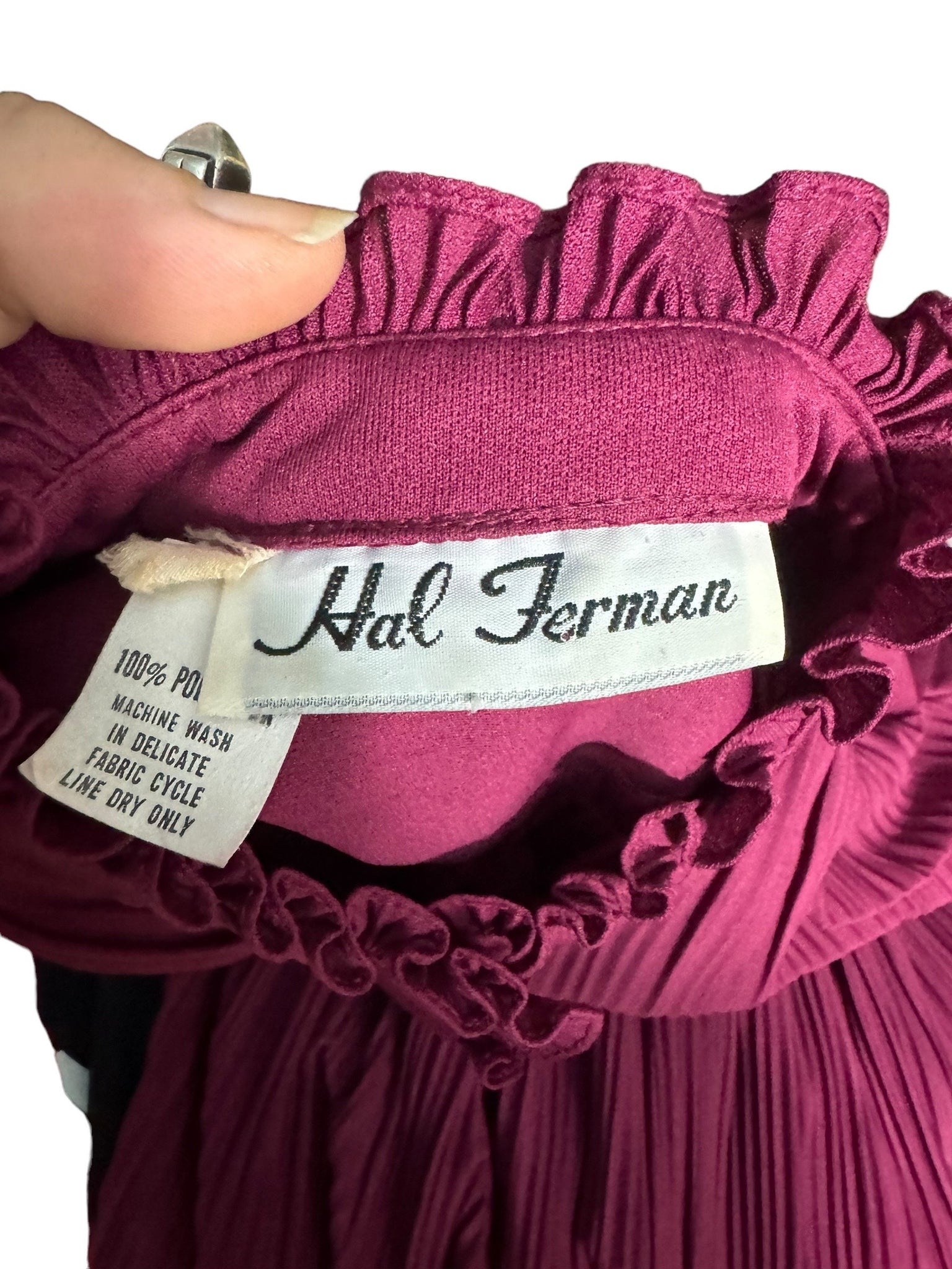 Vintage 70's maroon dress M Hal Ferman