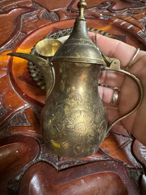 Vintage brass India coffee set