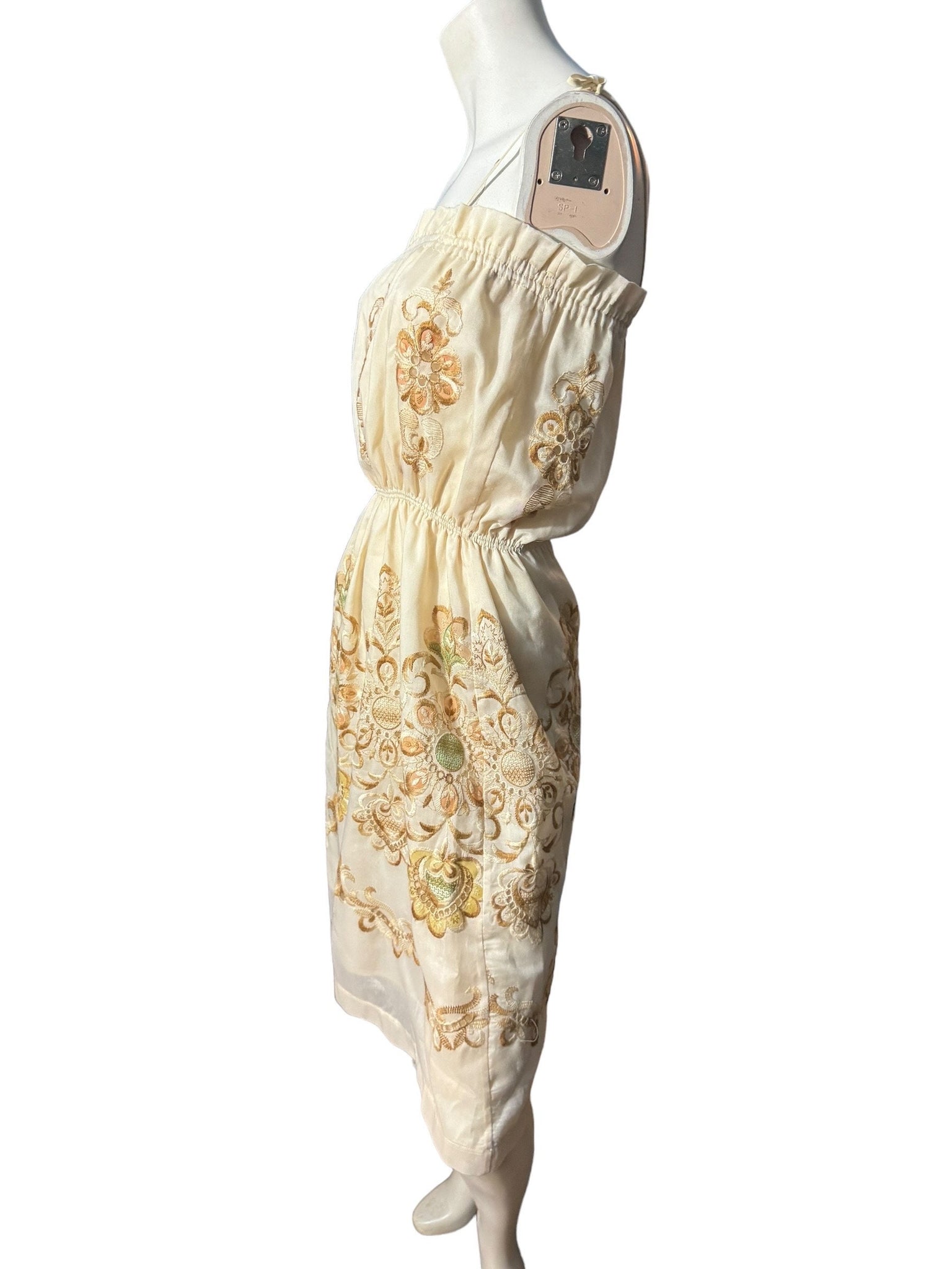 Vintage 70’s embroidered sun dress M