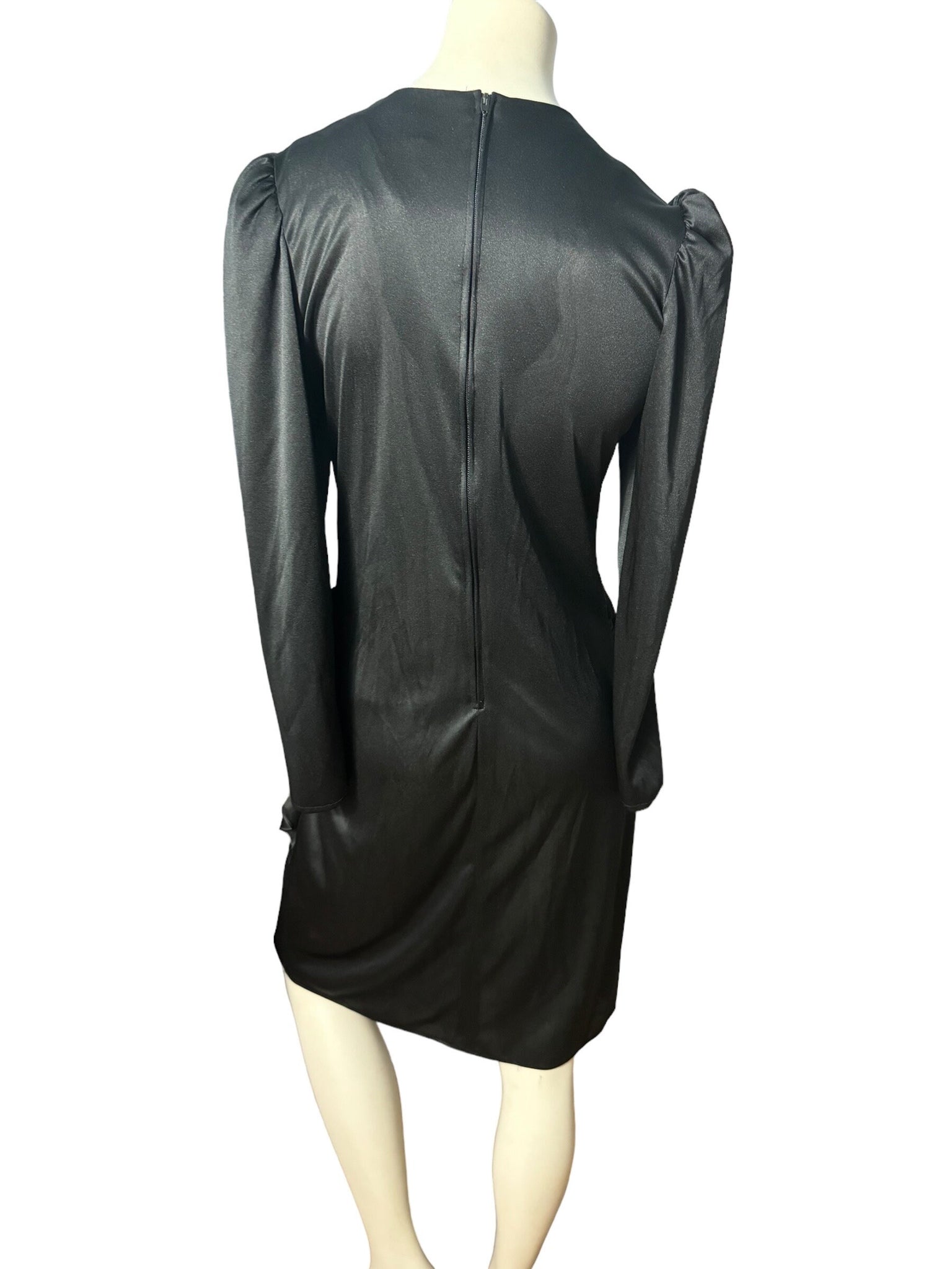 Vintage 80's black & silver dress M Diamond's Run