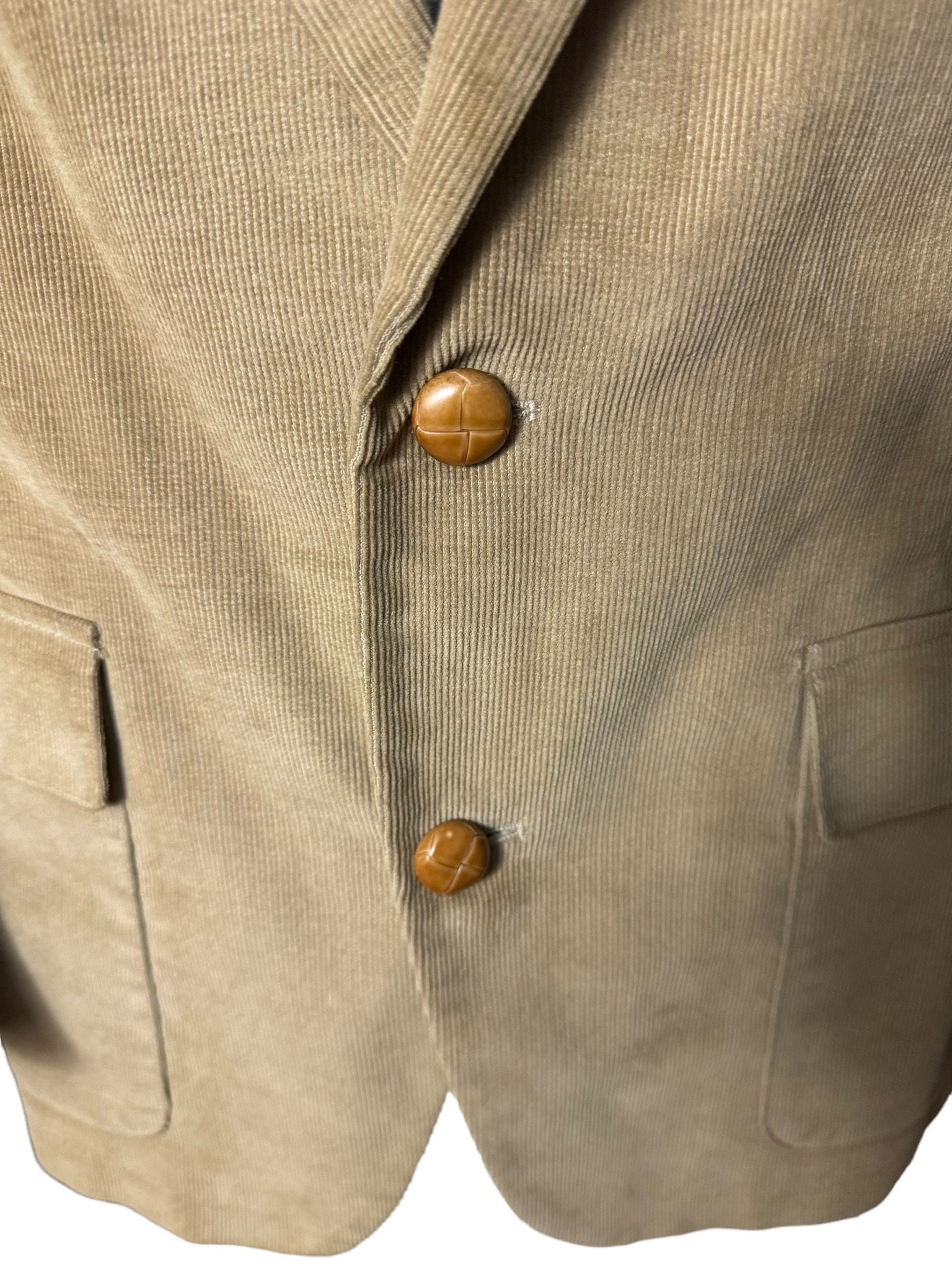 Vintage 70's men's tan corduroy suit jacket 41 R