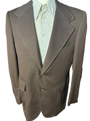 Vintage 70's brown suit jacket 42