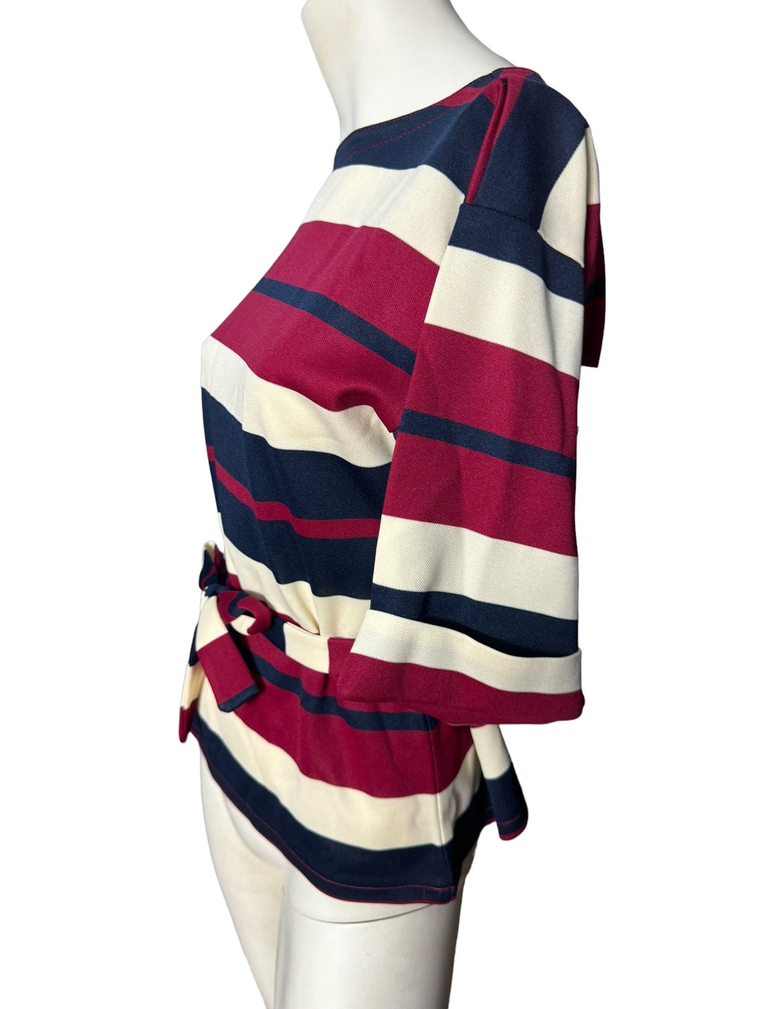 vintage 70's striped bell sleeve top M L