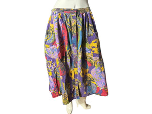 Vintage 80's mod full skirt L