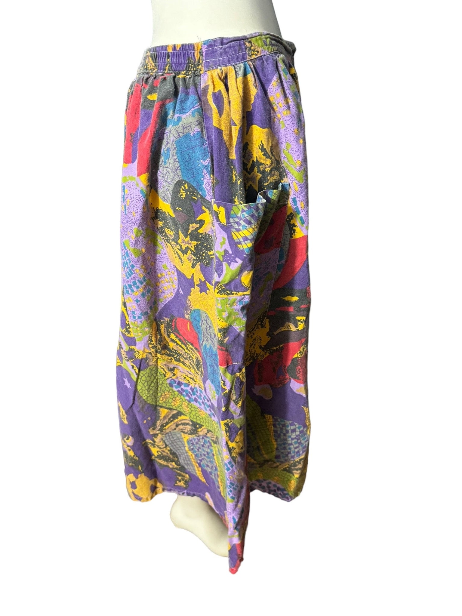 Vintage 80's mod full skirt L