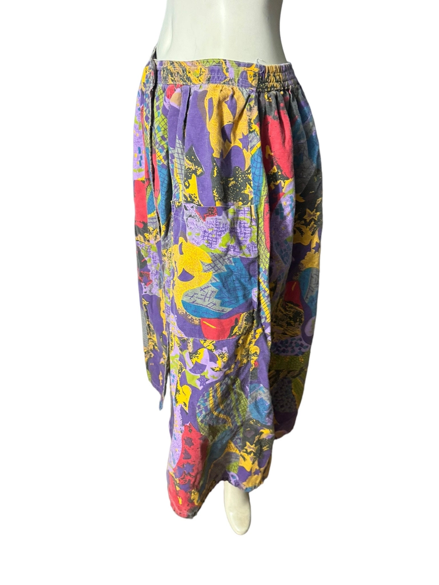 Vintage 80's mod full skirt L
