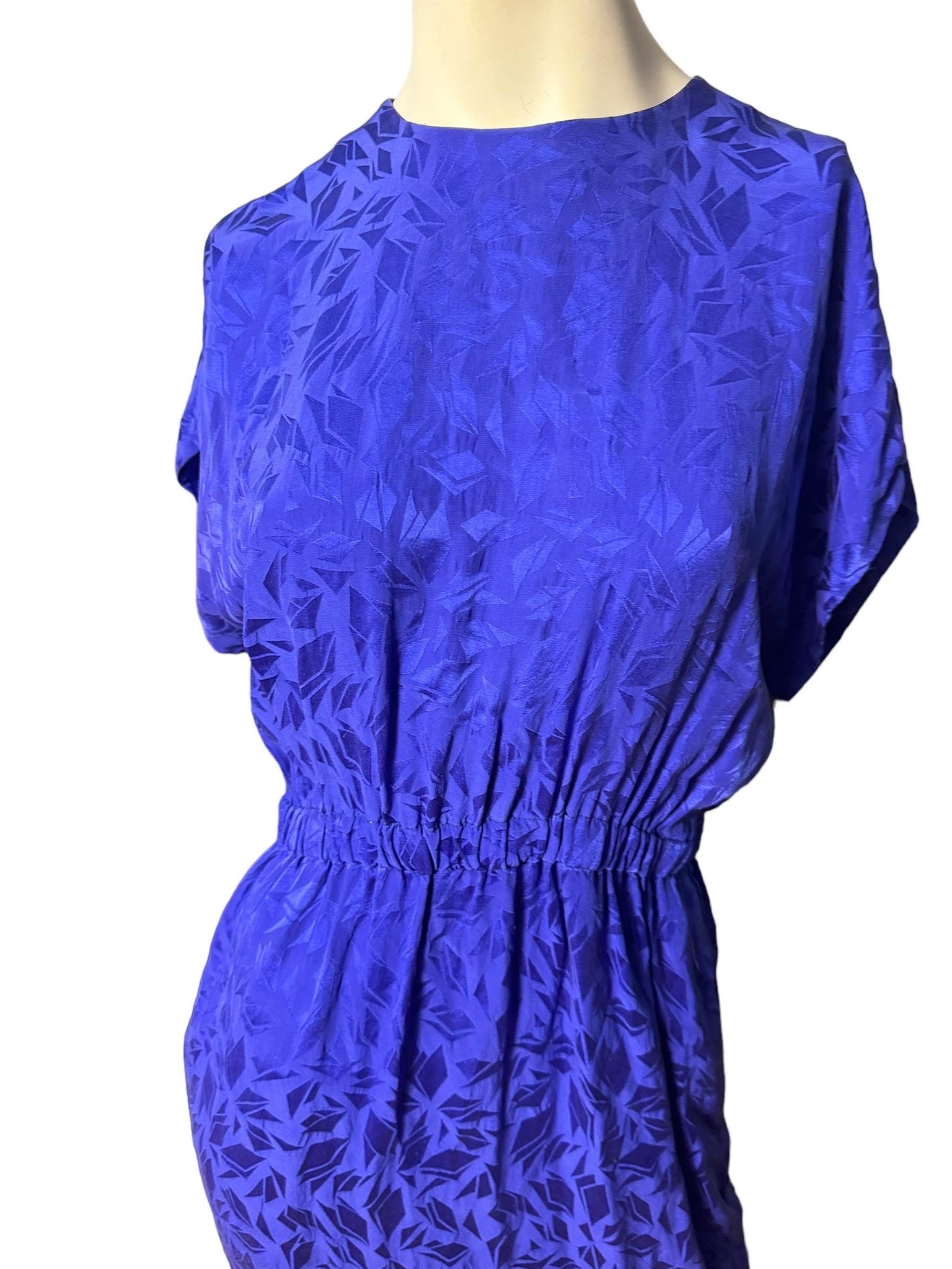 Vintage 80's blue silk dress 12 Liz Claiborne