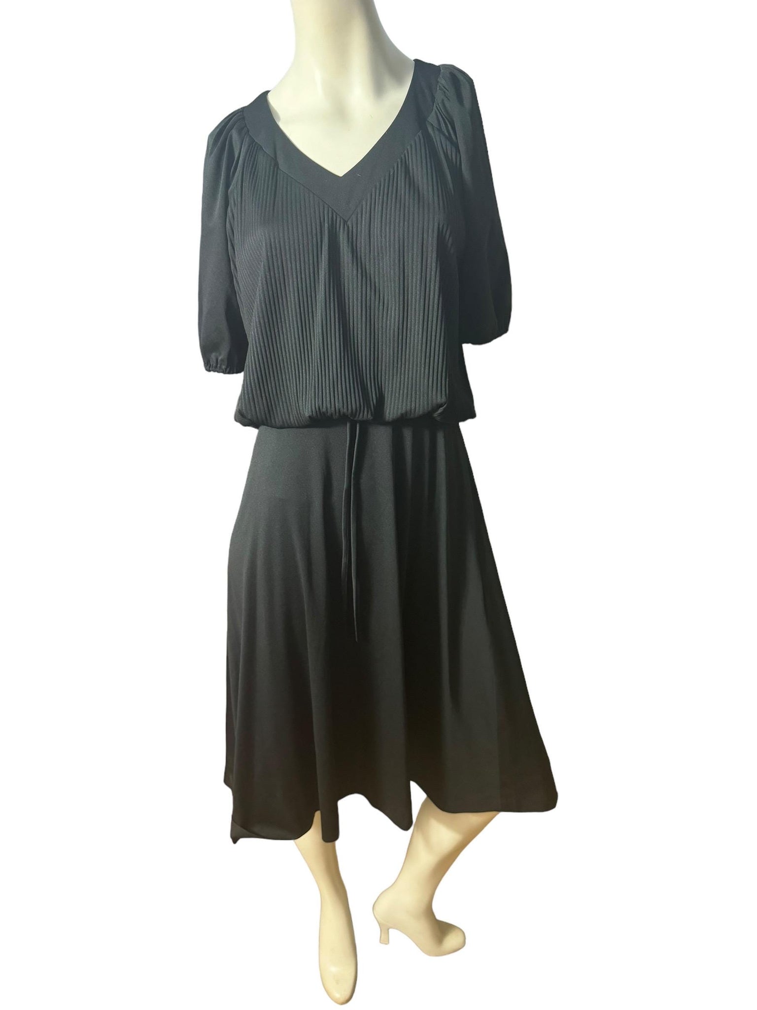 Vintage 70's black dress L