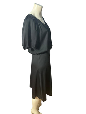 Vintage 70's black dress L