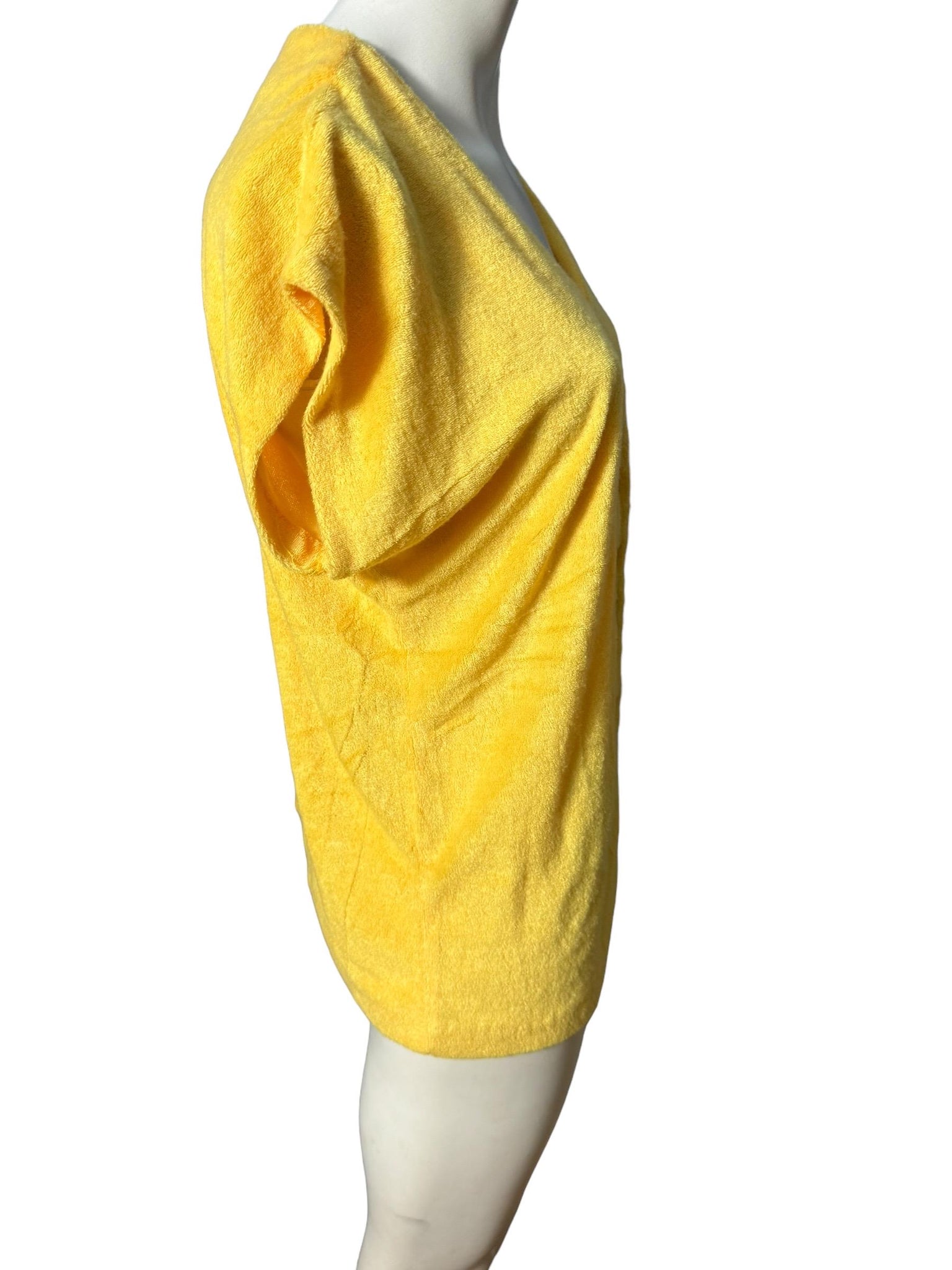 Vintage 70's yellow terry cloth shirt L XL