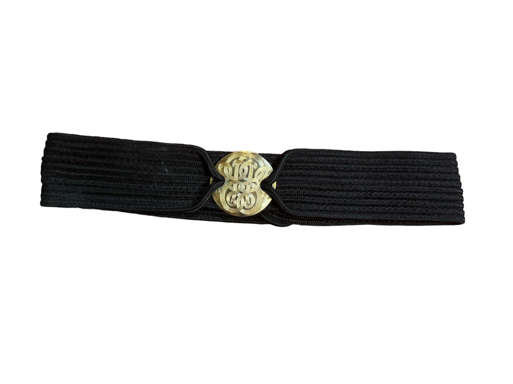Vintage 80's black & gold belt