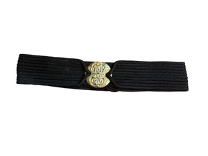 Vintage 80's black & gold belt