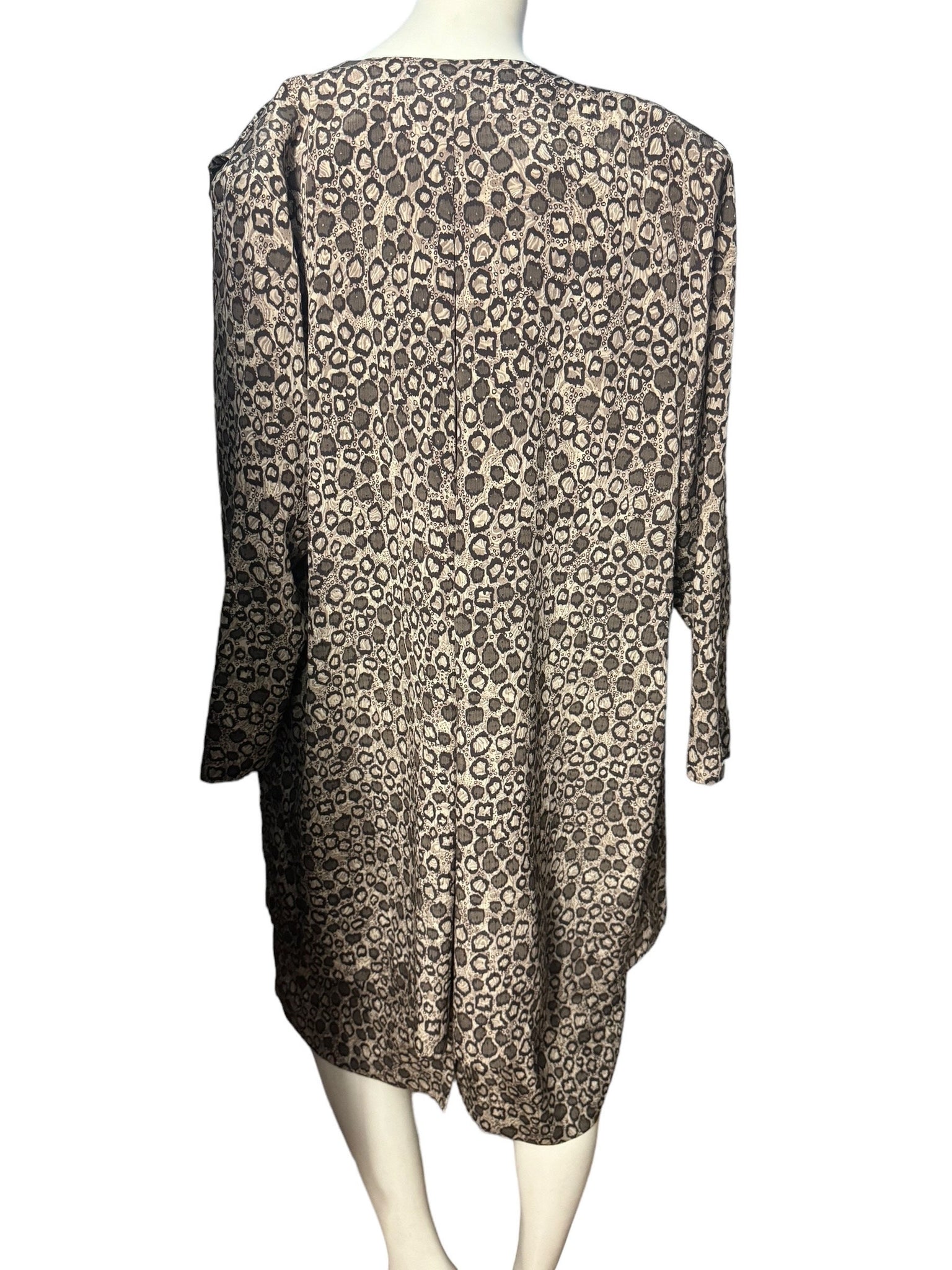 Vintage 80's leopard dress & jacket L XL