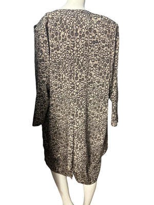 Vintage 80's leopard dress & jacket L XL