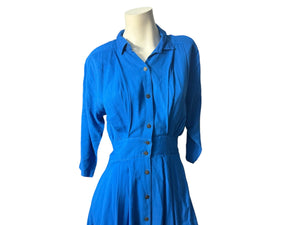 Vintage 80's blue dress 4 Alain Toussaint