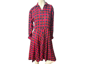 Vintage 80's red plaid dress 2 Liz Claiborne
