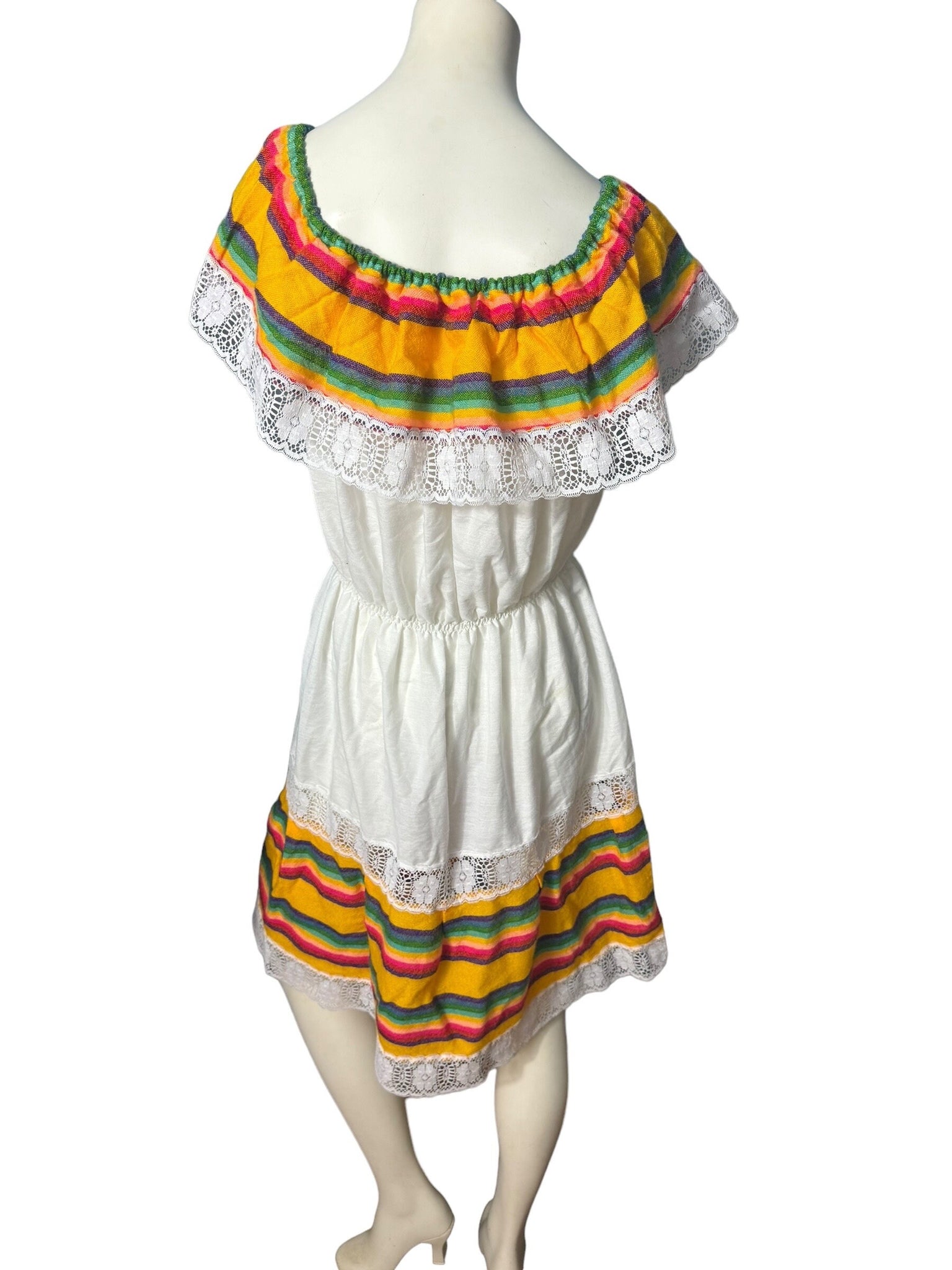 Vintage ethnic sun dress S M