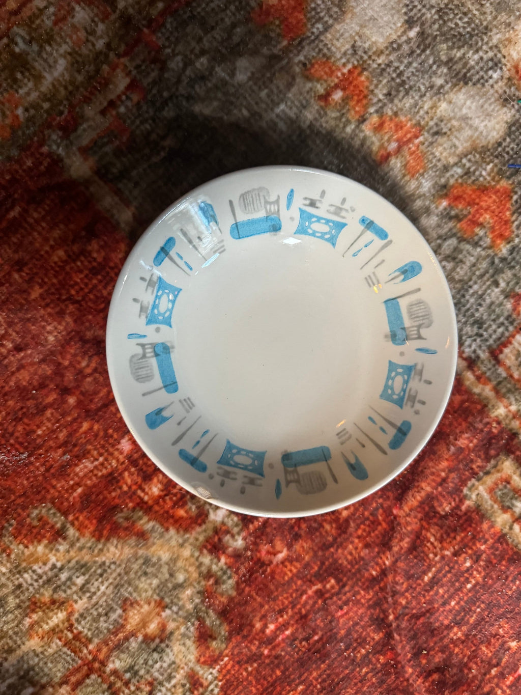 Vintage Blue heaven desert bowl