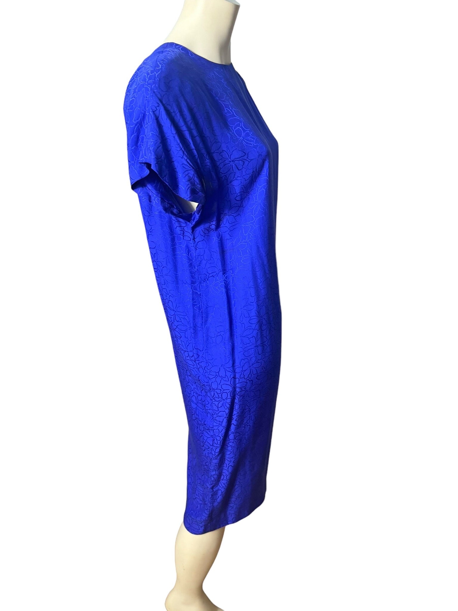 Vintage 80's blue silk dress & jacket 10 Liz Claiborne
