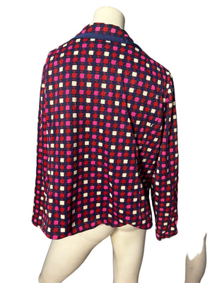 Vintage 60's Harwin check blazer jacket L