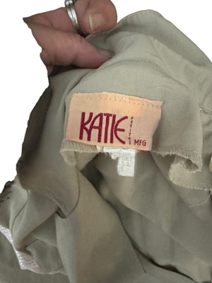 Vintage 80's tan romper jumpsuit M