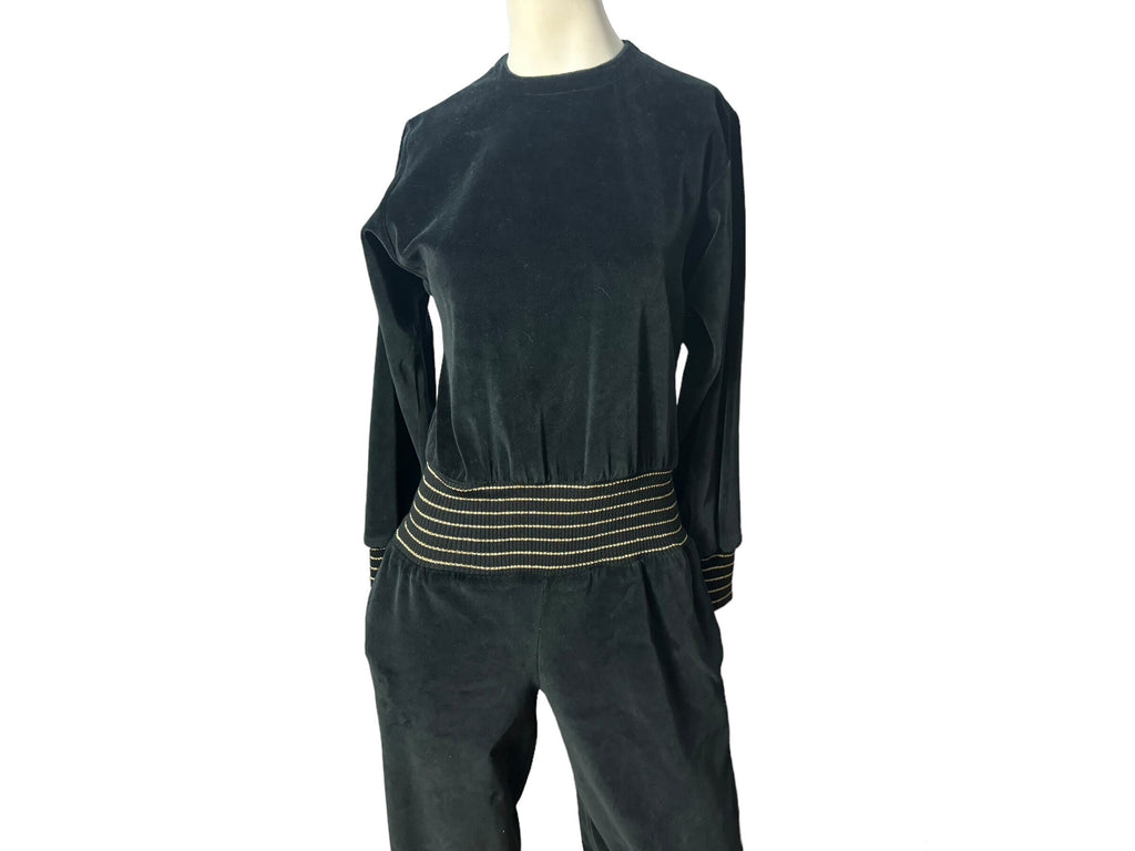 Vintage 80's black terry jumpsuit 2 Liz Claiborne