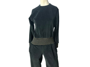 Vintage 80's black terry jumpsuit 2 Liz Claiborne