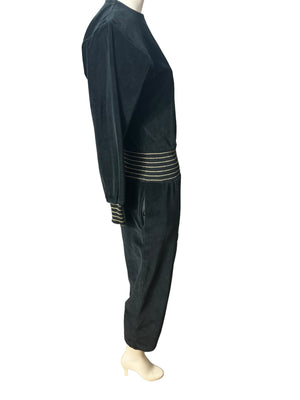 Vintage 80's black terry jumpsuit 2 Liz Claiborne