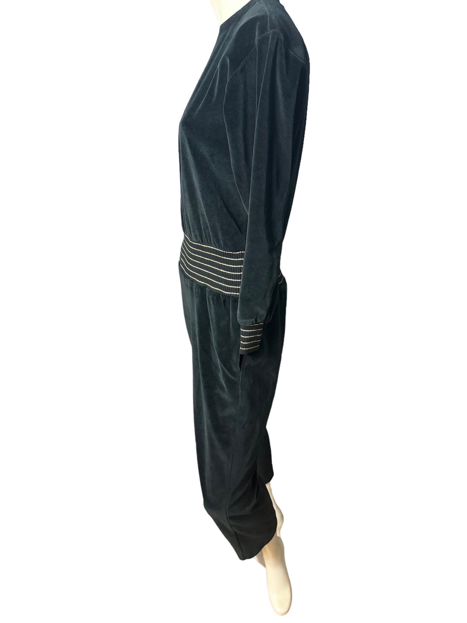 Vintage 80's black terry jumpsuit 2 Liz Claiborne
