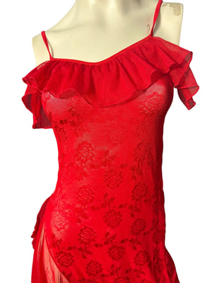 Vintage 90's red nightgown Electric M