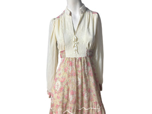 Vintage 70's prairie dress M Wendy