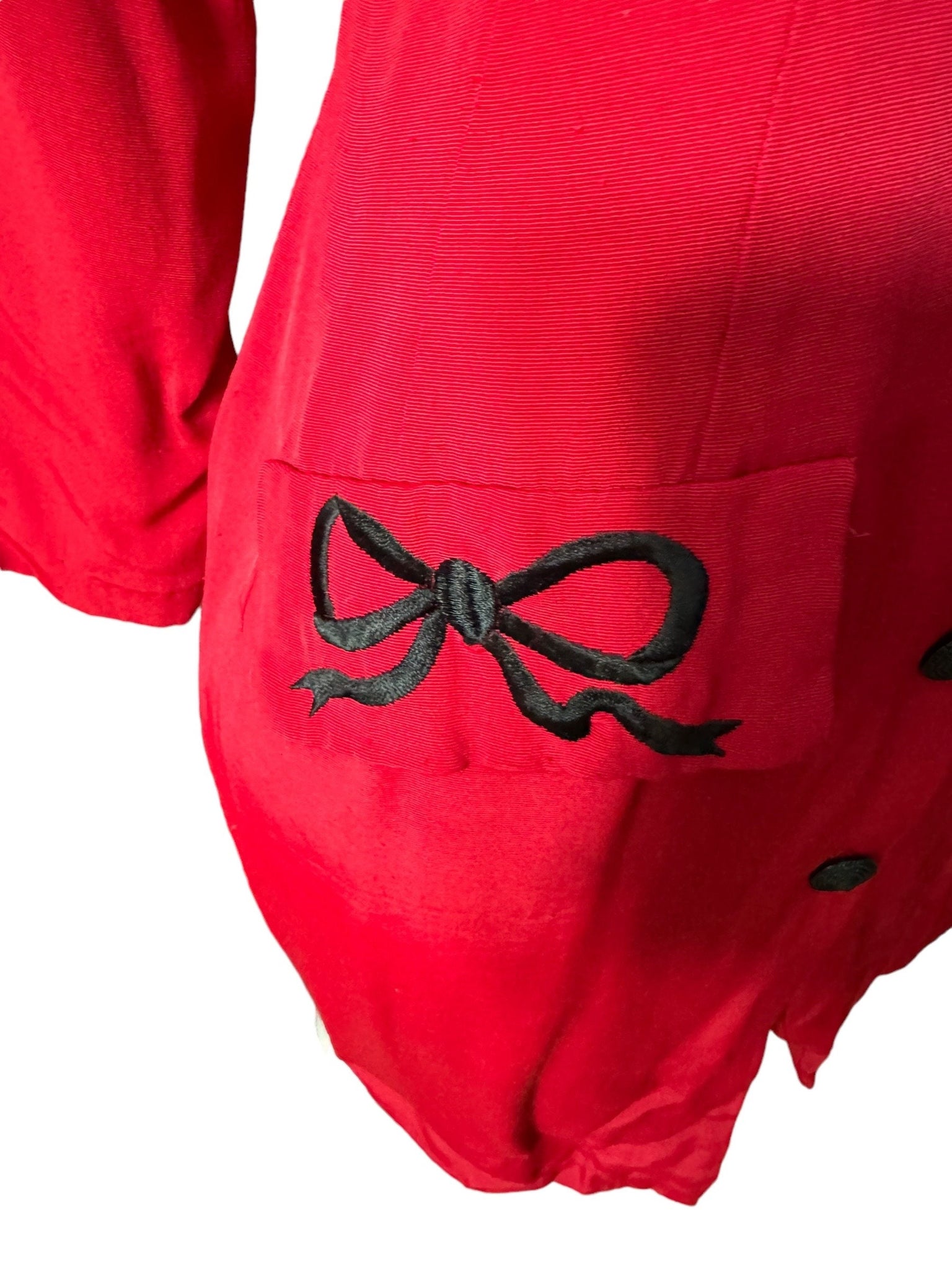 Vintage 80's red bow dress M Kate Warner