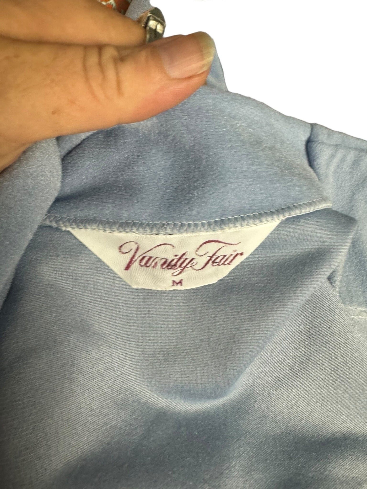 Vintage 70's Vanity Fair blue robe M