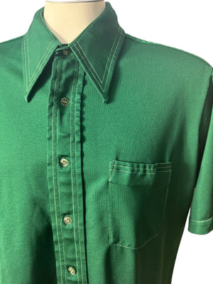 Vintage 70's green men's shirt XL Kmart