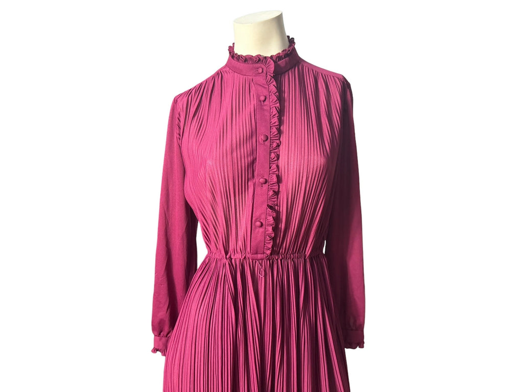 Vintage 70's maroon dress M Hal Ferman