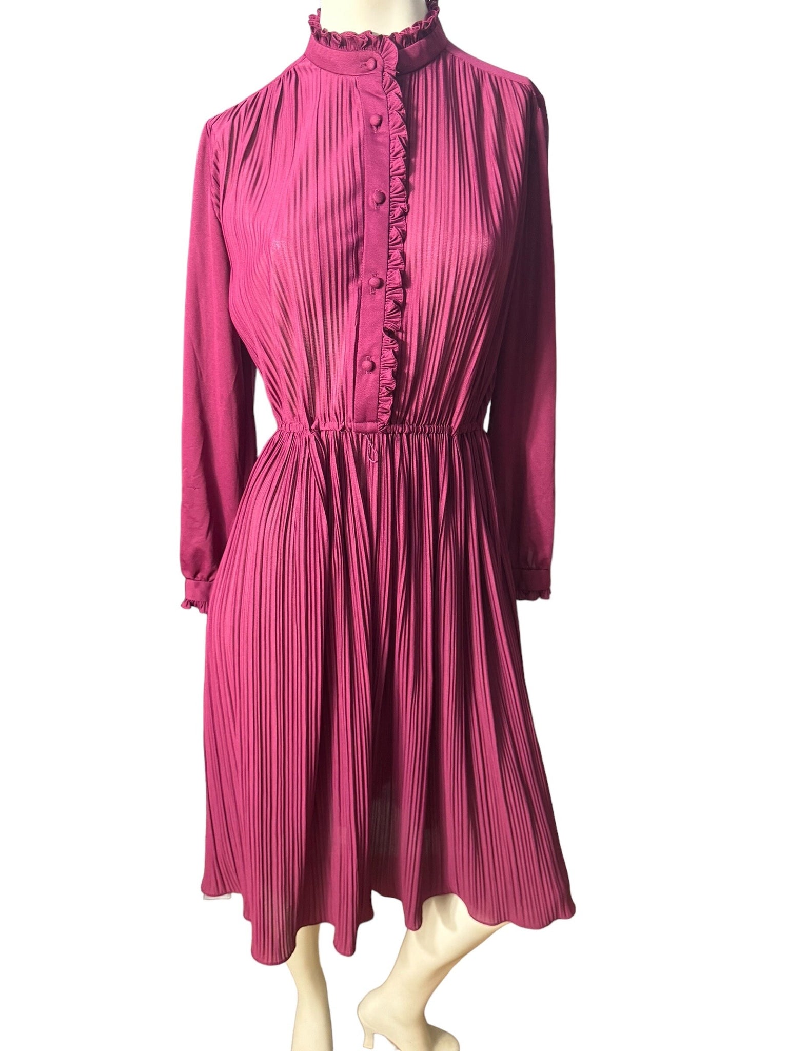 Vintage 70's maroon dress M Hal Ferman