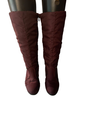 Vintage 70’s nylon purple knee boots 7