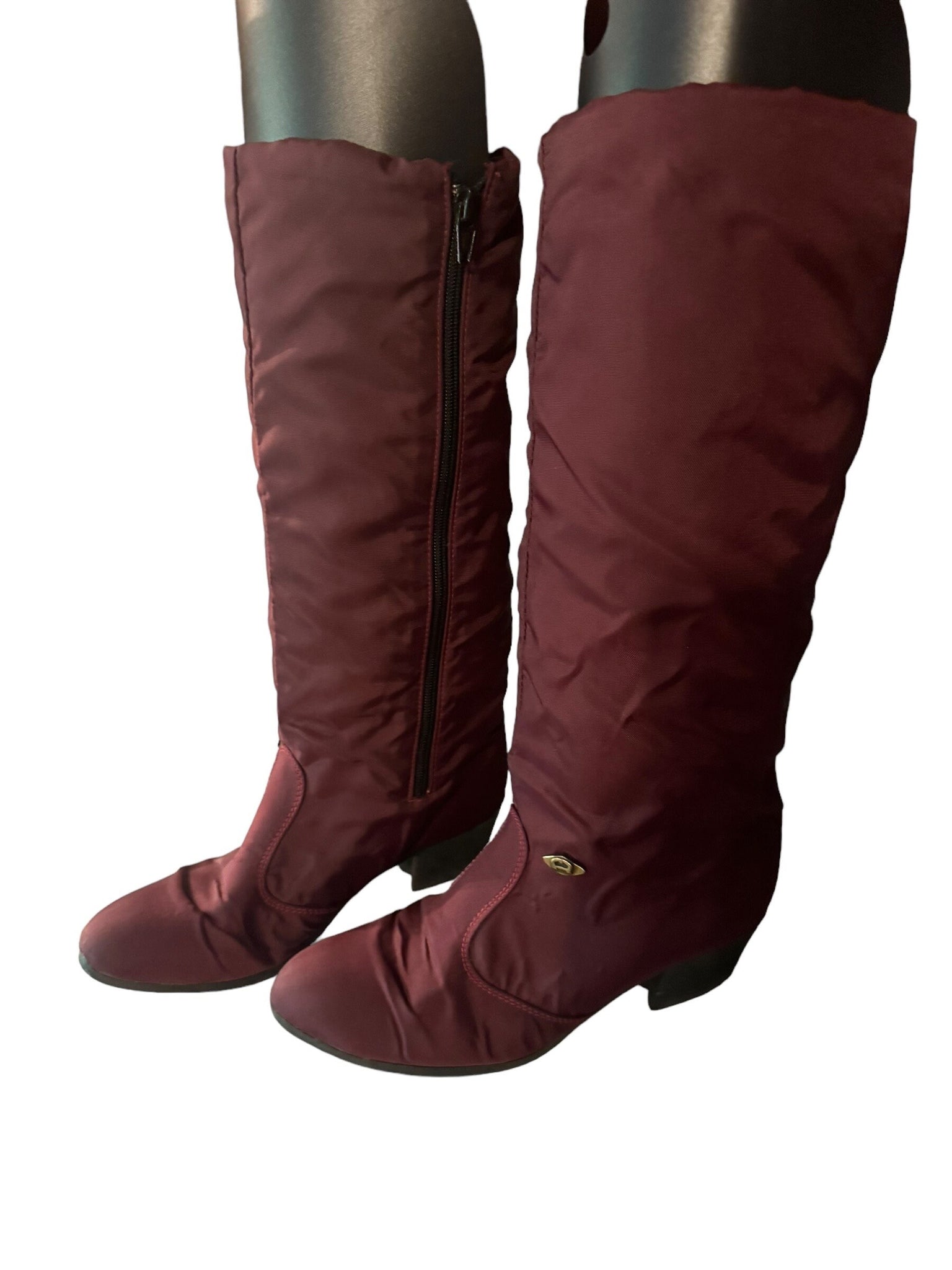 Vintage 70’s nylon purple knee boots 7