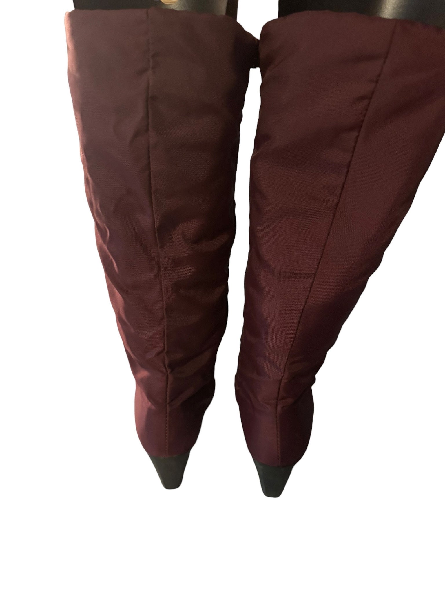 Vintage 70’s nylon purple knee boots 7