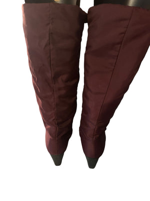 Vintage 70’s nylon purple knee boots 7