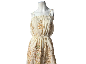 Vintage 70’s embroidered sun dress M